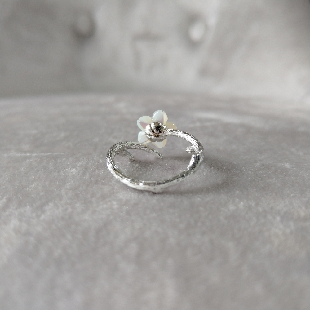 💎NEW💎S925 CHERRY BLOSSOM PEARL RING - Picture 6 of 9